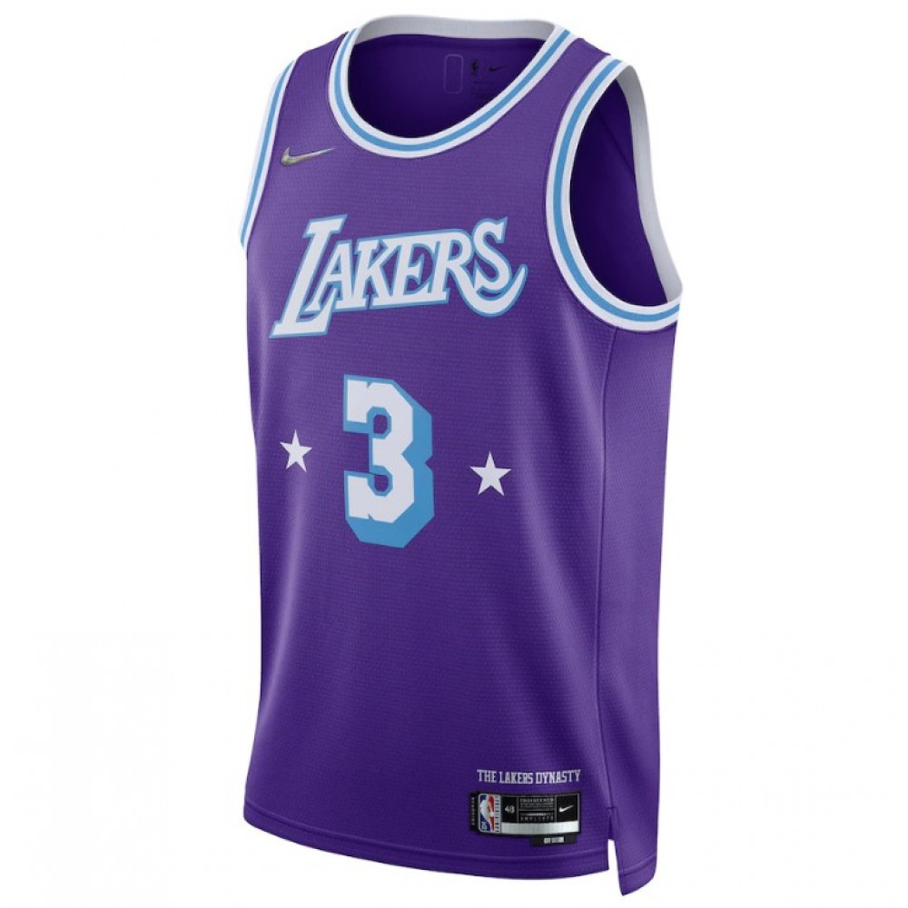Men's LosAngeles Lakers Anthony Davis #3 Purple 2021/22 Swingman NBA Jersey - City Edition-Pro Kit Vault | Brand New 26/27 Sports Jerseys
